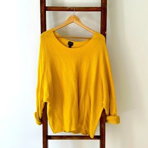 free press Clothing Slouchy Oversized Yellow Sweater